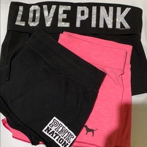 3 pair of PINK shorts